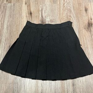 American Apparel Black Pleated Mini Skirt